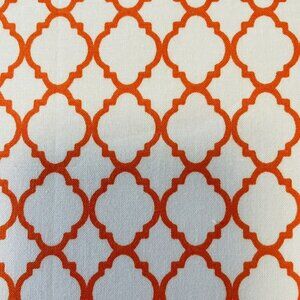 Fabric 1 Yard  X 43” Quatrefoil Orange Sewing Quilting Apparel Cotton #1B85